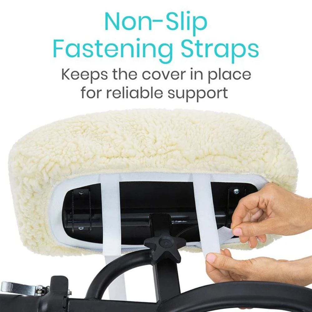 Car seat cover with non-slip fastening straps on a white background