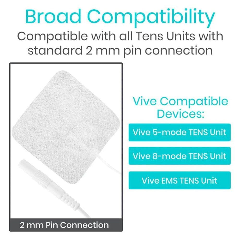 Product compatibility with Tens Units on a white background