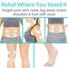 Product showing various application sites on a person's body with text about targeted relief.