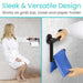 Multifunctional bathroom holder being used as a grab bar, towel holder, and paper holder.
