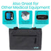 Black bag with medical equipment illustrations and 'vive' branding on a white background