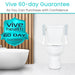 White toilet and bathtub with Vive Health 60-day Guarantee badge in a bathroom setting.