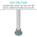 Curtain rod with non-slip feet on a white background