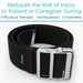 Black belt with silver buckle on a white background, featuring the Vive brand.