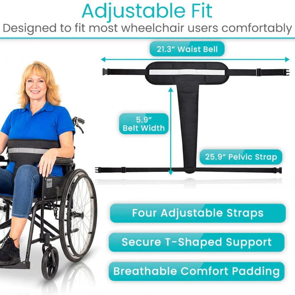 Vive Health Wheelchair Harness Waist and Pelvic