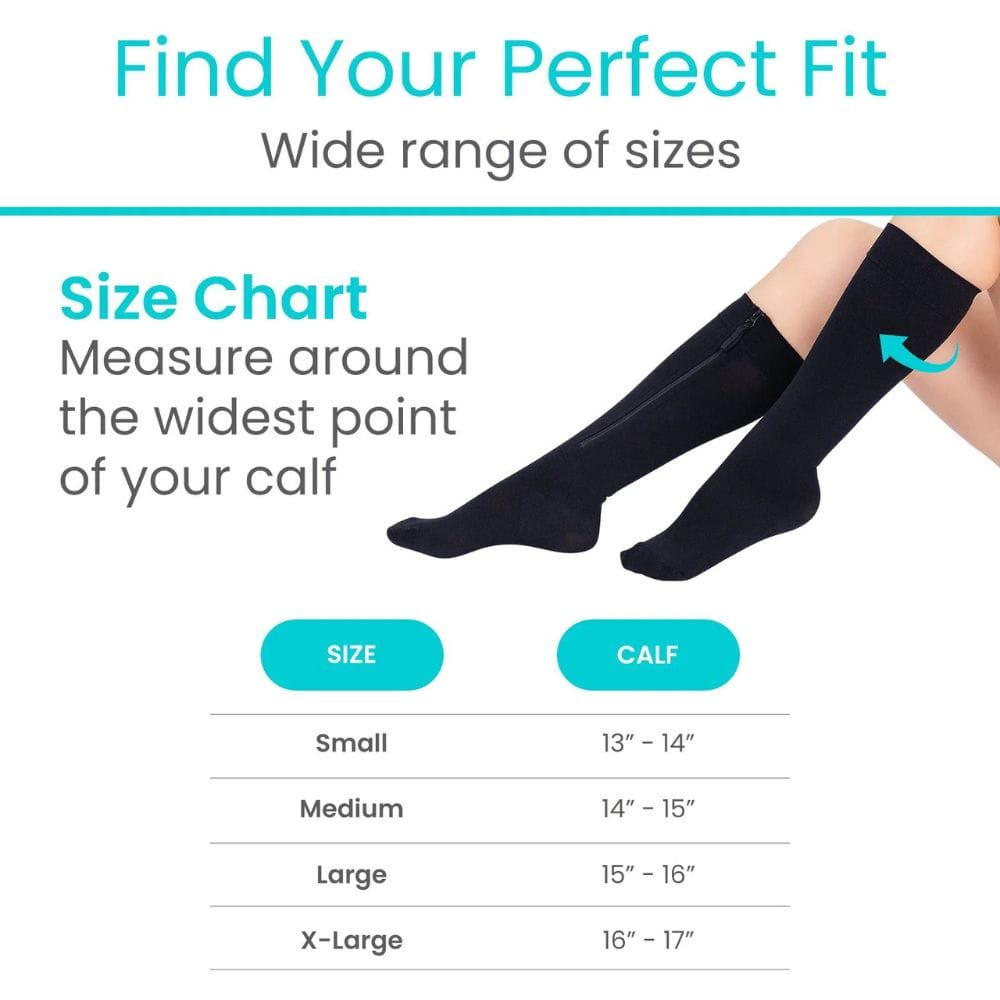 Vive Health Zippered Compression Stockings