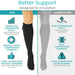 Comparison of Vive compression stockings with competitors on a white background