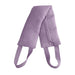 Purple waffle-textured headband with a strap on a white background