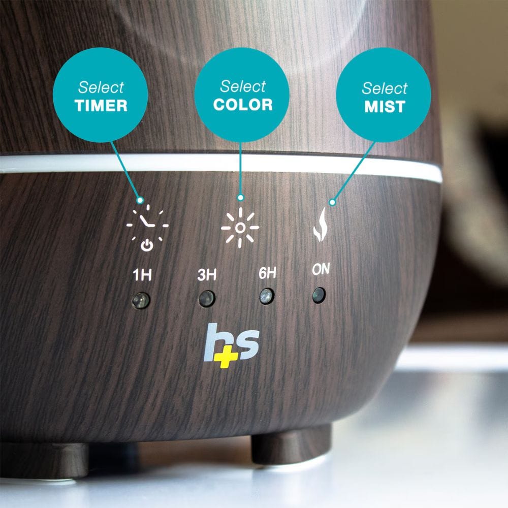 H+S - Essential Oil Aroma Diffuser, Brown 500mL