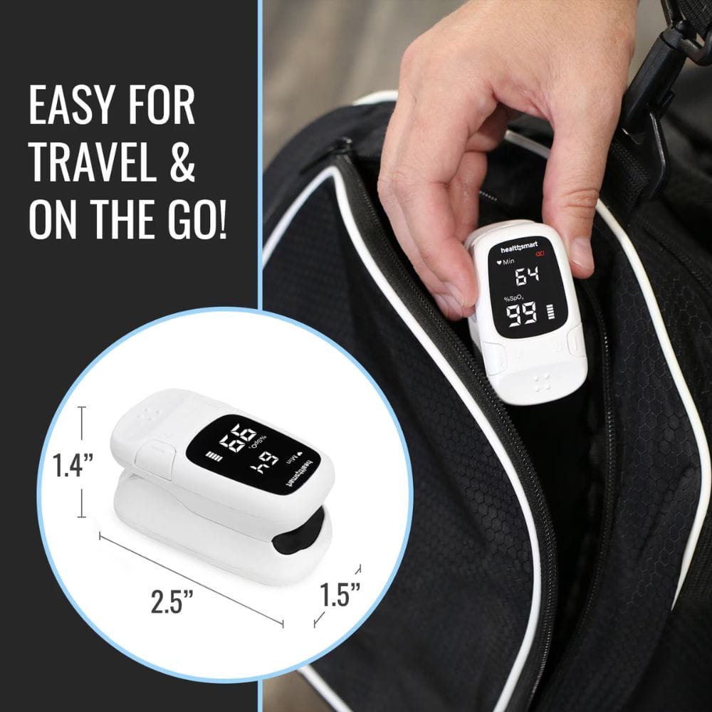 Healthsmart Digital Fingertip Sport Pulse Oximeter with LED Display, Auto-Shutoff