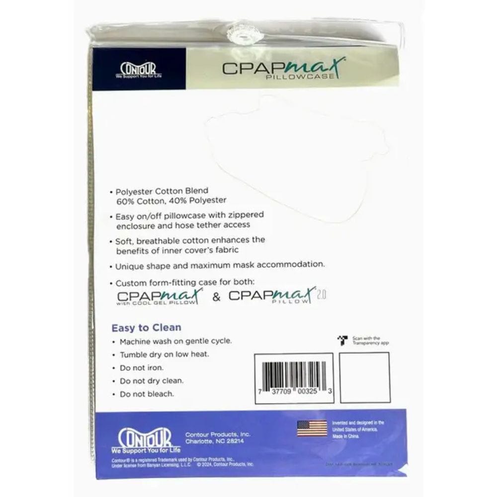 Contour Health CPAP Max Pillow Case - White